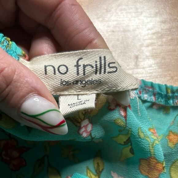 No frills Los Angeles women’s lg teal floral crop top
Boho fairy cottage core - Picture 4 of 4